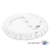 Nest with flounce - white