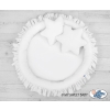 Nest with flounce - white
