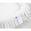 Nest with flounce - white