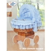 Wicker Crib Blue Bedding Set