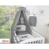 Newborn Baby Bedding set 11pcs with canopy- Little Prince/Princess anthracite