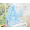 Newborn Baby Bedding set 11pcs with canopy- Little Prince/Princess blue
