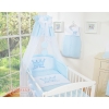 Newborn Baby Bedding set 11pcs with canopy- Little Prince/Princess blue