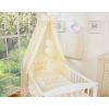 Newborn Baby Bedding set 11pcs with canopy- Little Prince/Princess cream