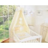 Newborn Baby Bedding set 11pcs with canopy- Little Prince/Princess cream