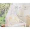 Newborn Baby Bedding set 11pcs with canopy- Little Prince/Princess cream