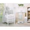 Newborn Baby Bedding set 11pcs with canopy- Little Prince/Princess gray