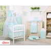 Newborn Baby Bedding set 11pcs with canopy- Little Prince/Princess mint