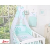 Newborn Baby Bedding set 11pcs with canopy- Little Prince/Princess mint