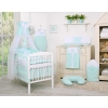 Newborn Baby Bedding set 11pcs with canopy- Little Prince/Princess mint