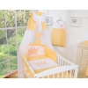 Newborn Baby Bedding set 11pcs with canopy- Little Prince/Princess peach