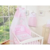 Newborn Baby Bedding set 11pcs with canopy- Little Prince/Princess pink