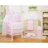 Newborn Baby Bedding set 11pcs with canopy- Little Prince/Princess pink