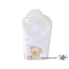 Newborn Blanket Wrap Baby nest - Bear with bow white