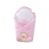 Newborn BlanketBaby nest - Bear with bow pink