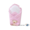 Newborn BlanketBaby nest - Bear with bow pink