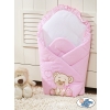 Newborn BlanketBaby nest - Bear with bow pink