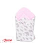 Newborn Swaddle Blanket Wrap  - clouds gray/pink