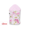 Newborn Swaddle Wrap Baby Blanket - flowers pink