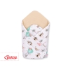 Newborn Wrap Swaddle Blanket with stiffening - foxes beige/beige