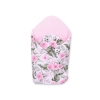 Newborn Wrap Swaddle Blanket with stiffening - peony flower pink