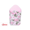 Newborn Wrap Swaddle Blanket with stiffening - peony flower pink