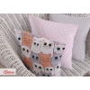 Pillow case - gray-pink cats