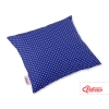Pillow case - navy blue with white polka dots