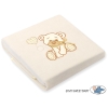 Polar fleece blanket for Baby- Bear with bow cream