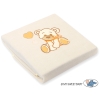 Polar fleece blanket for Baby- Bear with bow peach