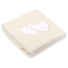 Polar fleece blanket for Baby- Hanging hearts cream