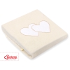Polar fleece blanket for Baby- Hanging hearts cream