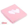 Polar fleece blanket for Baby- Hanging hearts pink