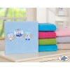 Polar fleece blanket for Baby - Owls - bright blue