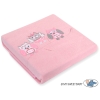 Polar fleece blanket for Baby - Owls - bright pink