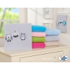 Polar fleece blanket for Baby - Owls - Gray-black