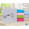 Polar fleece blanket for Baby - Owls - Gray-black