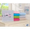 Polar fleece blanket for Baby - Owls - Gray-pink