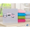 Polar fleece blanket for Baby - Owls - Gray-pink