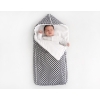 Pram sleeping bag- black flowers