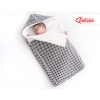 Pram sleeping bag- black flowers