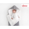 Pram sleeping bag- black flowers