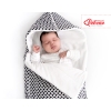 Pram sleeping bag- black flowers
