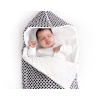 Pram sleeping bag- black flowers