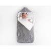 Pram sleeping bag- black flowers
