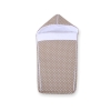 Pram sleeping bag- brown with white dots