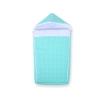 Pram sleeping bag- white dots on mint