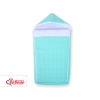 Pram sleeping bag- white dots on mint