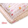 Set: Double-sided blanket minky + pillow- beige trees