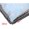 Set: Double-sided blanket minky + pillow- blue rabbits